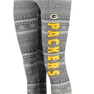 Team Apparel Packers Gray and Yellow Leggings